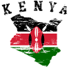 Kenya Wall Map Flag used