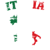 Carte de l’Italie Drapeau utilisé