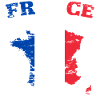 France Wall Map Flag used