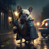 Eine Gangster-Bulldogge