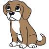 cute dog in cartoon style