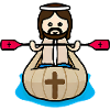 Jésus en kayak