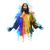 Farbenfroher Jesus