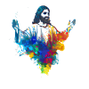 Farbenfroher Jesus