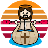 Jesus im Kayak
