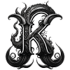 Buchstabe k Schwarz