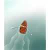 Rowing boat on the lake