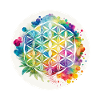 Rainbow Flower of Life Hemp Circle