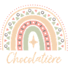 Cadeau Chocolatière. Boho Rainbow chocolatière.