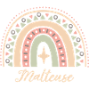 Cadeau Malteuse. Boho Rainbow malteuse.
