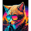 Rétro Futuriste Synthwave Fox