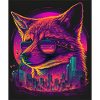 Retro Futuristic Synthwave Fox