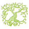 Celtic tree, green