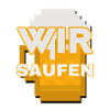 Wir Saufen Pixel Bier Motiv