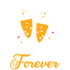 Twin siblings party with glass