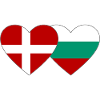 Denmark Bulgaria Flag Heart