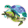 Aquarelle Goutte conductrice tortue