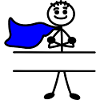 Héros avec cape et bras croisés