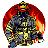 Burning Firefighter Firefighter Fire Lifesaver