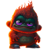 Feuer Monster Äffchen