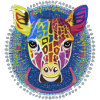 Mehrfarbige Quantenmosaik-Giraffe