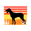 Græsk Harehound Dog Love Silhouette Vintage Sunset