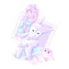 Mädchen mit Bär für Babys