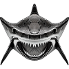 Shark with open mouth