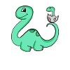 Dinosaur with baby dinosaur