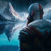 Kratos vor den Bergen