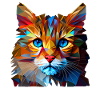 Chaton Chaton Chat Polygone Chat