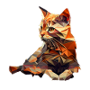 Cat Cats Kitten Polygon Cat