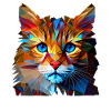 Cat Cats Kitten Polygon Cat