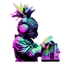 EDM Music Rave Festival Ananas Techno