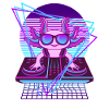 Party Music Techno Axolotl Vaporwave DJ Axolotl