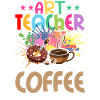 Kunstlærer kører på kaffe og donuts kunstner