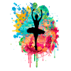 Ballerina in PopArt dancing