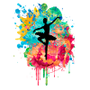 Ballerina in PopArt dancing