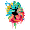 Ballerina in PopArt dancing