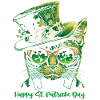 Bonne Saint-Patrick Chat irlandais vert