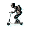 Stuntscooter in ASCII style