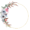 Flowers Circle Roses Blue customizable
