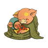 mother pig and piglet
