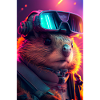 Beaver animal futuristic