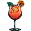 Cocktail in glass Sprizz