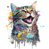 lachende Katze