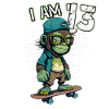 Compleanno dei bambini 13 anni - scimmia skater