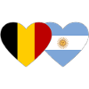 Belgium Argentina Flag Heart