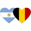 Argentine Belgique Drapeau Coeur