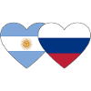 Argentina Russia Flag Heart